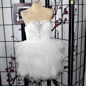 RHINESTONE WHITE DESTINATION WEDDING DRESS (VEGAS)